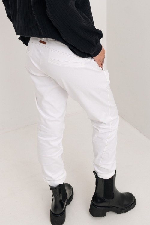 Białe spodnie jeansowe EMILIE